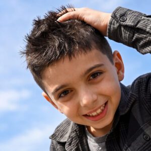Boy with a crew cut