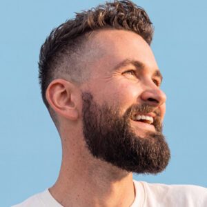 Man with classic quiff hairstyle