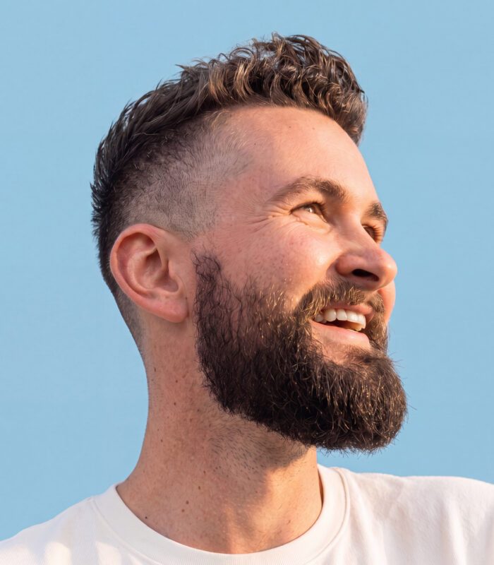 Man with classic quiff hairstyle