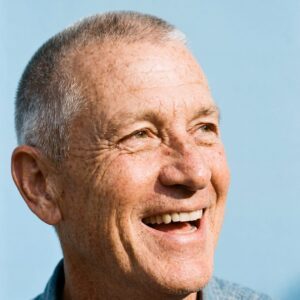 Senior aged man with buzz cut