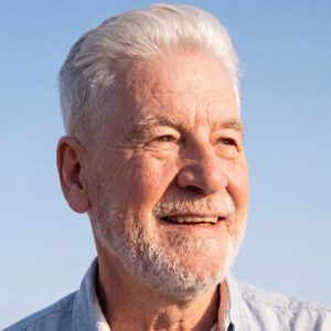 Senior man with short beard and white hair